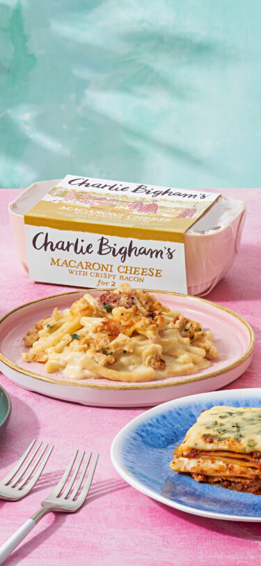 Hello Frash charlie bighams meatballs lasagne macaroni cheese food photography colourful food