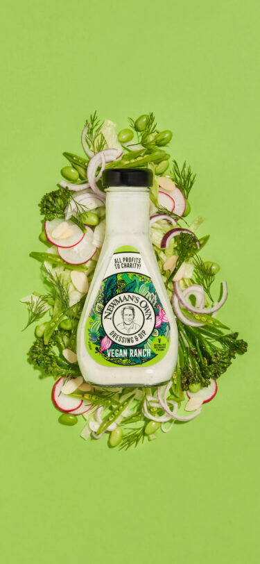 Newmans own salad dressing product imagery food styling